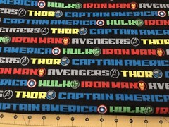 Avengers Name Stripe Marvel Flannel fabric Sold By The Yard #1420