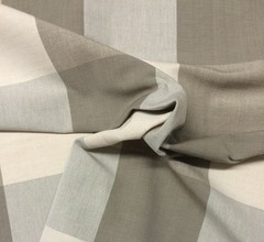 BALLARD DESIGNS BUFFALO CHECK TAUPE CREAM CHECKER MULTIUSE FABRIC BY THE YARD