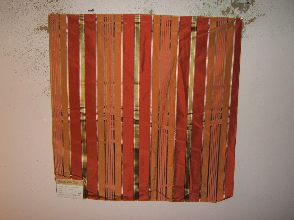 Highland Court, Lexington Stripe, 100% Silk Remnants, Various Colors and Sizes