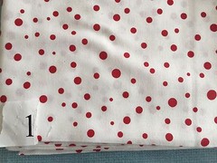 Printed Fabric 5 Yard Pieces Fabrics Red Black White Blue Dots and Patterns