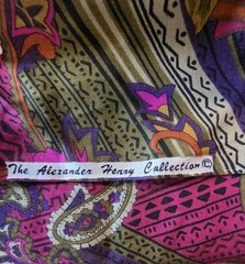 Alexander Henry Fabric Retro OOP Paisley Floral Cotton 2.5 Yds Purple Magenta