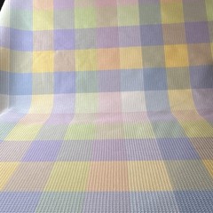 Pastel Checkered Rib Knit Fabric Bulk Lot 8.75 Yards 44” Wide/Multicolor