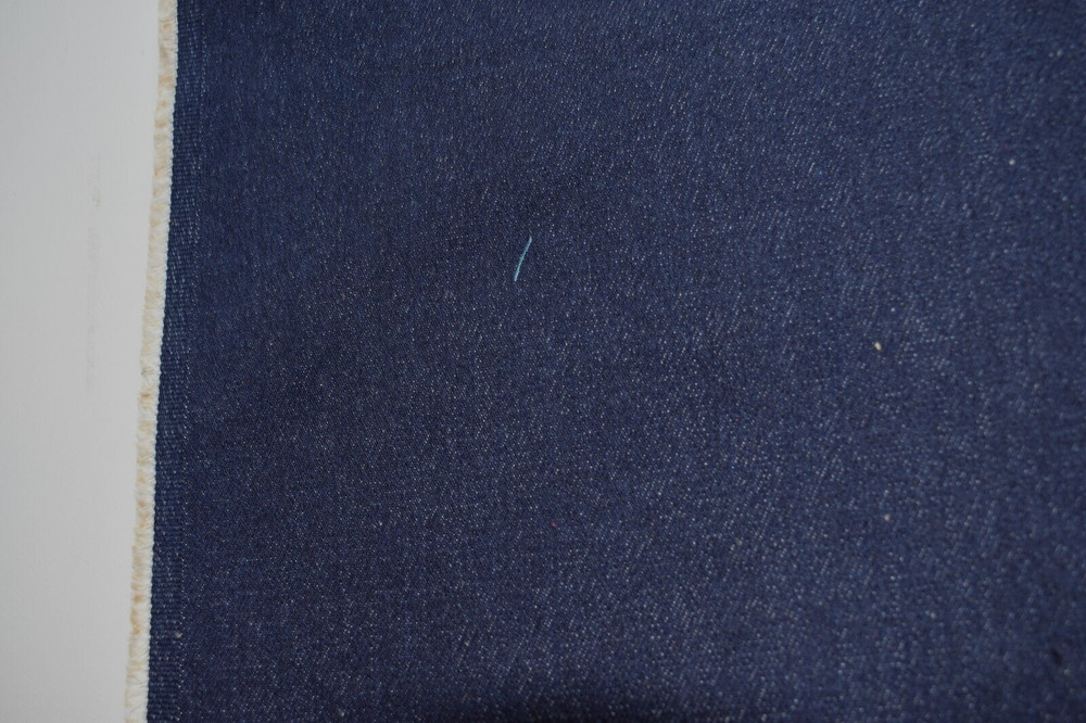 SOLID BLUE DENIM COTTON BLEND FABRIC 36X54 INCHES 1 YARD