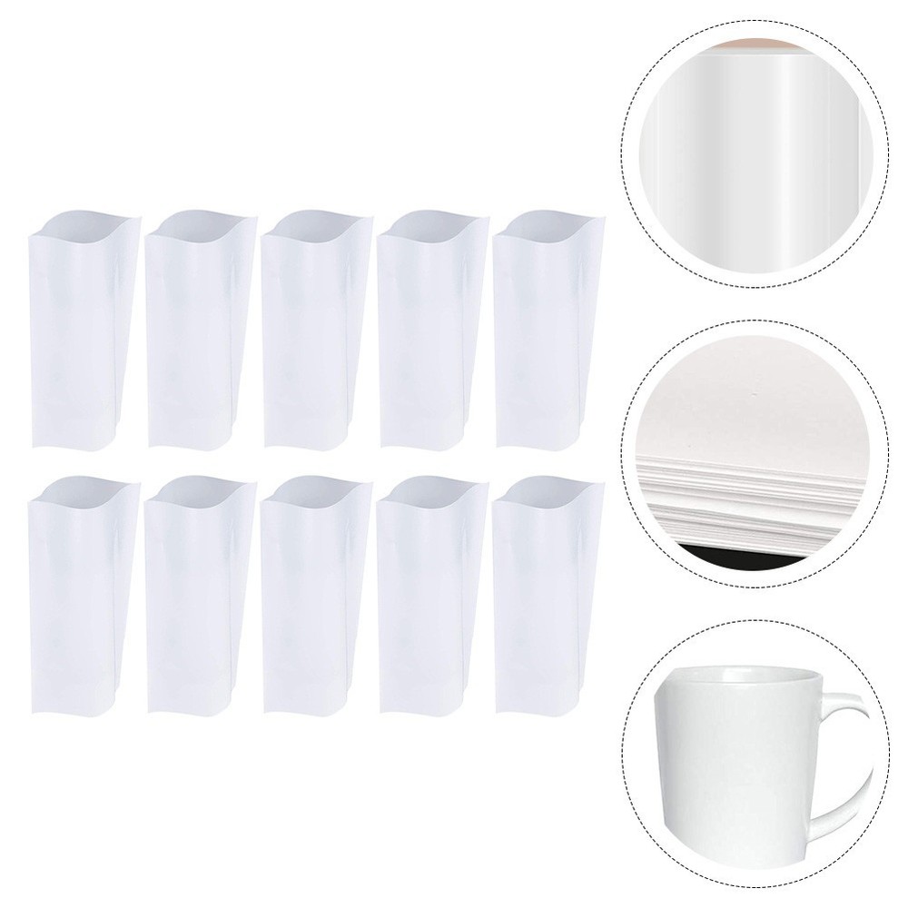Reusable Pet Shrink Wrap for 20Oz Sublimation Tumblers White Bottle Wrap 20Pcs