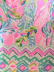 Lilly Pulitzer Dobby Cotton Fabric Multi Unicorn Of The Sea Engineered 41″ X 57″