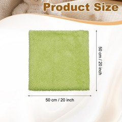 Faux Fur Fabric 20″ x 20″ Polyester Plush Fluffy Blanket for DIY Light Green