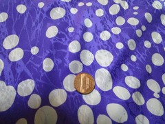 100 % SILK Violet & White Fabric 3.5yards x 45”wide From Britex in San Francisco
