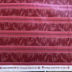 Dark Burgundy Red Pink Linear Lines Joan Kessler 1.8 Yards