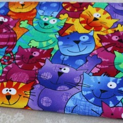 1Yard*110cm Cartoon cats patchwork sewing digital print fabric cotton tissues