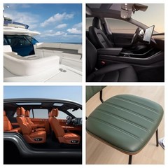 Marine Vinyl Fabric, Upholstery Faux Leather, 1.0mm 72″x61″Fode Light Grey