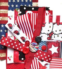 Red White & Blue Fabric 20 Items 100% Cotton Fabric Junk Journals Quilting #JY4