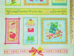 Frosted Fondant Cupcake Cup Cake Dessert Fabric Panel 23″ #7047
