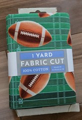 NIP Football Green Fabric 1 Yard 100% Cotton David Textiles 36×44 In