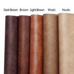 Premium Faux Leather Upholstery Fabric 1.2mm Waterproof Khaki 36×54 Inch