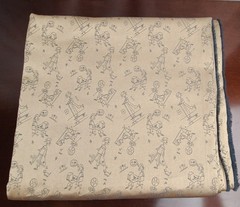 Double-Faced Jacquard Fabric Rvrsibl Woven Textile Novelty Line Art 2.5 Yd X 51″