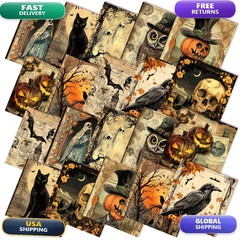 Hahafelt 10 Pcs 20 X 20 Inch Gothic Christmas Quilting Fabric Bundles Gothic