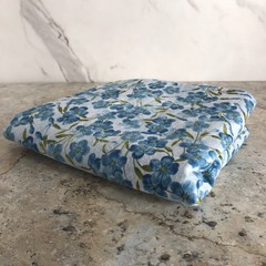 CHRISTINE ADOLPH BLANK QUILTING CORP. WALK BY FAITH BLUE FLORAL FABRIC 42″ X 57″