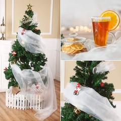 16 Feet by 54 Inch Organza Voile Dress Fabric Fancy Costumes Decorations Pure…