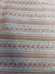 VTG Peter Pan Beautiful Pink Florals Stripes Raised Lines Dimity BTFQ