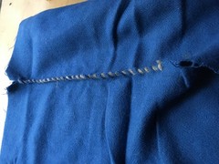 Vintage Blue Wool Herringbone Fabric Remnant Lot – Woven Suiting 1lb 7oz