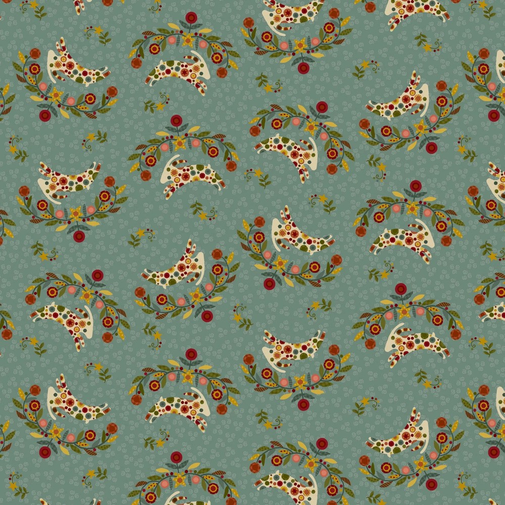 HENRY GLASS – Pennyberry Farm by Kim Diehl – Hip Hop Mogul – Medium Blue 1/4yd