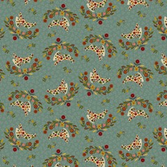 HENRY GLASS – Pennyberry Farm by Kim Diehl – Hip Hop Mogul – Medium Blue 1/4yd