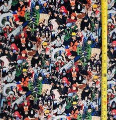 NARUTO COLLAGE VER1 ANIME 1 YARD FABRIC ( 36″ X 58″ ) BRAND NEW