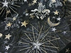 Tulle Embroidery Mesh Star Moon Fabric Sheer DIY Tutu Skirt Wedding Dress Cloth