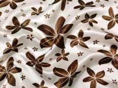 58” Wide By Yards Retro Leaf Print Satin Fabric Charmeuse Material Lining