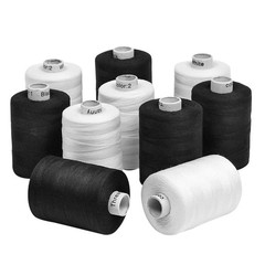 New ThreadNanny Black and White Spools of 3-PLY 10 Pack,