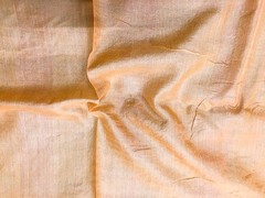 Pure Tussar Sari, Silk Fabric 5 Yard, Recycled Natural Vintage Fabric TSS3312