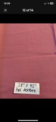 Vintage Pink Fabric 28” X 45” 1.25 Yards Polyester ? Threaded Texture Mauve