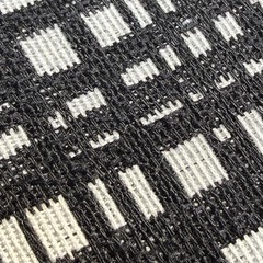 Fabric By The Yard Black And White Abstract Crosshatch Polyester Upholstery