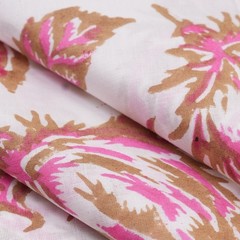 20 Yard Hand Block Printed Fabric Cotton Indian Natural Bagru Print Fabric.