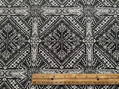 Fabric Flower Geometrical pattern Black & White Jo Ann 44”x 36”777