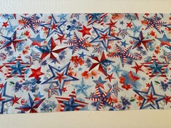6 Fat Quarters. Red, White and Blue. Riley Blake and Moda prints.