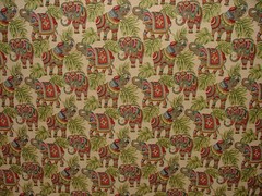 Elephant Tapestry Upholstery Fabric Curtains Cushions Throws Craft Footstool Use