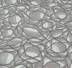 Gray Gemstone Pattern Fat Quarter Cotton Fabric 18×22″ Sewing Crafts