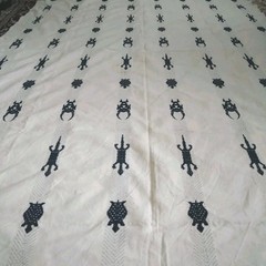 Aztec Woven Cotton Fabric Salamander Turtle Scarub Beetle 96×60″ Heavy Weight