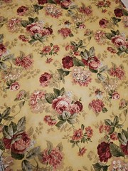 VTG 1997 Richloom Platinum Collection Fabric Floral Rose Screen Print 1 Yard