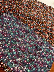 Hoffman California Cotton Fabric Lot 3 fat quarters FQ 18″ x 21″ MOD circles