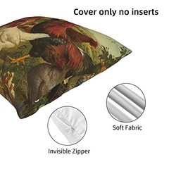 OGNOT Chicken Farm Cushion Cover 16×16 Inch Decorative Throw Pillow Case