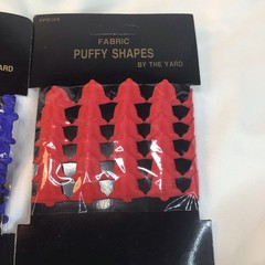Puffy Shapes By The Yard, Bells And Teddy Bears, Fabric