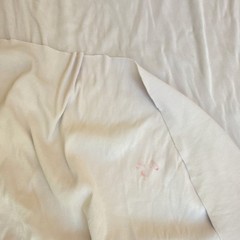 Beige ribbed Fabric Piece over 60x40in. Wide four way stretch thick cotton