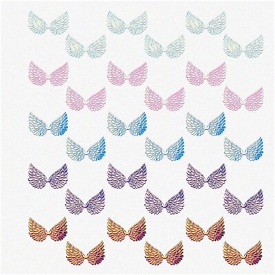 Iridescent Angel Wings Patch Set 40 Fabric Pieces