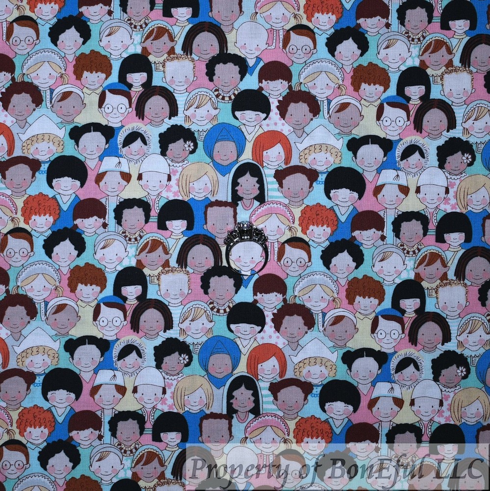 BonEful Fabric FQ Cotton Quilt Rainbow Baby International Kid Boy Girl Unisex UK