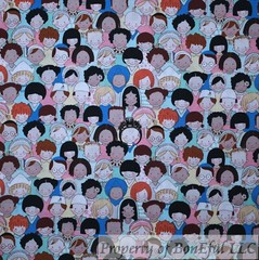 BonEful Fabric FQ Cotton Quilt Rainbow Baby International Kid Boy Girl Unisex UK