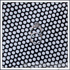 BonEful Fabric FQ Cotton Quilt B&W Black White POLKA Dot Stripe Small Shape Tiny
