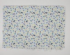 Snuggle Flannel Baby Fabric Butterflies 30″ x 42″ Pre-Shrunk Blue White Green