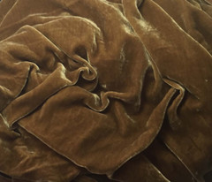 ANTIQUE GOLD Silk Velvet Fabric